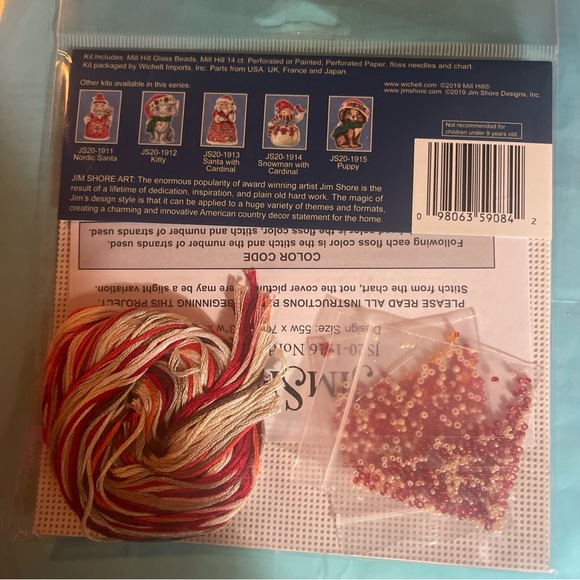 NWT Nordic Snowman Cross Stitch Kit Mill Hill 2019 Jim Shore JS201916 - Picture 5 of 6